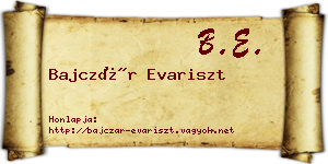 Bajczár Evariszt névjegykártya
